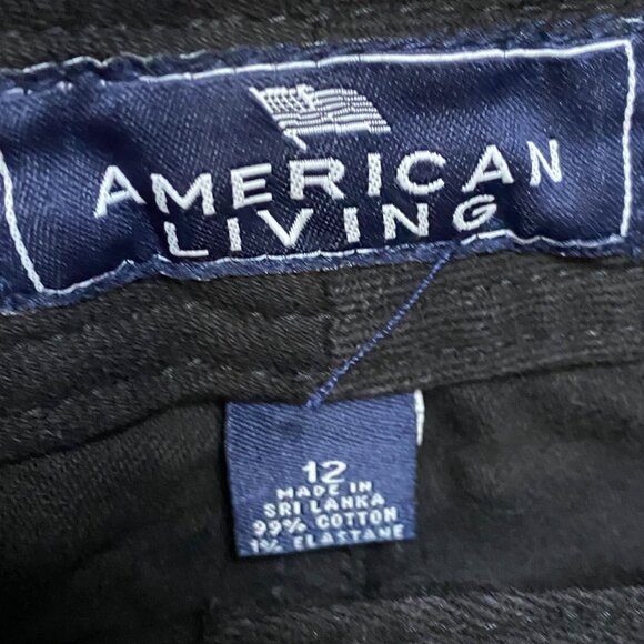 America Living Black Denim Skirt With Front & Back Pockets Size 12 - Picture 4 of 5